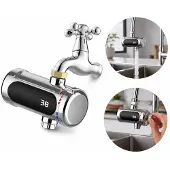 Dopwii 3000W Durchlauferhitzer Edelstahl, Mini Warmwasserbereiter sofort Heizung Küche Garten Wohnwagen
