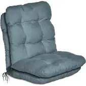 Beautissu 2er Set Niedriglehner Auflagen Set Flair NL, 100x50x8cm, Taubenblau