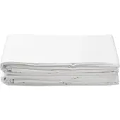Letti Bettlaken 240x240 Weiß gestreift aus Baumwollsatin – 100 % Baumwolle, mercerisiert, glänzend & atmungsaktiv