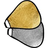 StudioKing Reflektor mit Griff Gold/Silver CRGGS60 60 cm