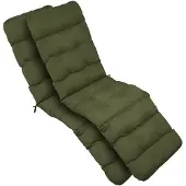 Beautissu 2X Bequeme Liegenauflage Deckchair, 200x50x8 cm, Olivegrün