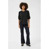 Culture Kurzarmbluse "Damen Halblange Ärmel CULIDA", Damen, Gr. M, schwarz, Obermaterial: 48% Modal CMD. 48% Polyester PES. 4% Elasthan EL., Blusen Kurzarmbluse