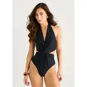 Gini London Halter Twisted Cut Out Badeanzug