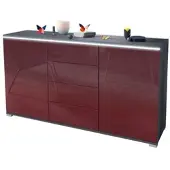 Vladon SIDEBOARD Faro Bordeaux Hochglanz