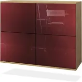 Vladon KOMMODE Rova Bordeaux Hochglanz