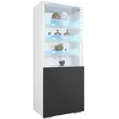 Vladon VITRINE Granada Schwarz matt