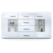 Vladon SIDEBOARD Noah Weiß Hochglanz