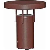 Hubsch BringMe Mini LED-Akku-Tischlampe, burgunder, 20 cm - HÜBSCH , BringMe Mini, dimmbar, Rot, für Terrasse, Metall, Modern