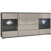 Vladon SIDEBOARD Bari Sandgrau Hochglanz