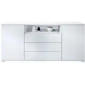Vladon SIDEBOARD Skadu Weiß Hochglanz