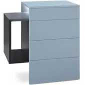 Vladon NACHTTISCH Queens Front in Denim matt