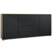 Vladon SIDEBOARD Santo Schwarz matt