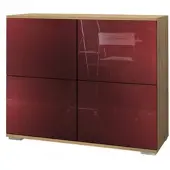Vladon KOMMODE Rova Bordeaux Hochglanz