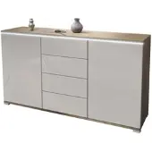 Vladon SIDEBOARD Faro Sandgrau Hochglanz