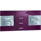 Vladon SIDEBOARD Carlos Brombeer Hochglanz