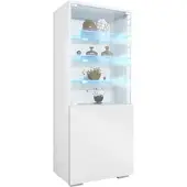 Vladon VITRINE Granada Weiß matt