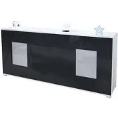 Vladon SIDEBOARD Grömitz Schwarz Hochglanz