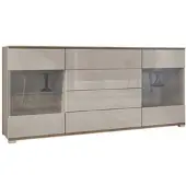 Vladon SIDEBOARD Bari Sandgrau Hochglanz