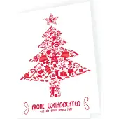 Seelenzauber GmbH Weihnachtskarte Weihnachtsbäumchen mit passendem Umschlag 10x Karte 10x Umschlag