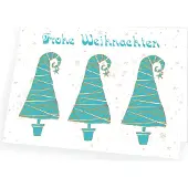 Seelenzauber GmbH Weihnachtskarte Weihnachtsbäumchen mit passendem Umschlag 10x Karte 10x Umschlag