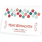 Seelenzauber GmbH Weihnachtskarte Bunter Adventskalender mit passendem Umschlag 10x Karte 10x Umschlag