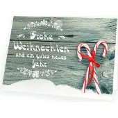 Seelenzauber GmbH Weihnachtskarte Zuckerstangen mit passendem Umschlag 10x Karte 10x Umschlag