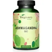 Vegavero Ashwagandha | 180 Kapseln | 670 mg Ashwagandha Pulver pro Kapsel | 2% Withanolide | vegan