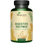 Vegavero Digestive Enzymes Complex | 180 Kapseln | Enzymkomplex mit Papain & Bromelain | vegan