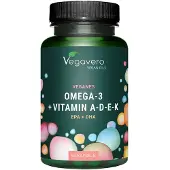 Vegavero Omega-3 + Adek Öl 60 St Kapseln