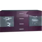 Vladon SIDEBOARD Carlos Brombeer Hochglanz