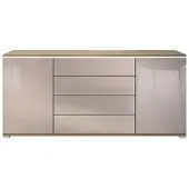 Vladon SIDEBOARD Faro Sandgrau Hochglanz
