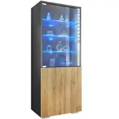 Vladon VITRINE Granada Eiche Natur