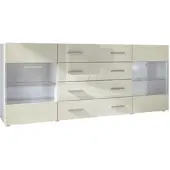 Vladon SIDEBOARD Carlos Creme Hochglanz