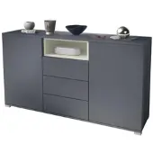 Vladon SIDEBOARD Skadu Creme Hochglanz