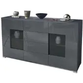 Vladon SIDEBOARD Grömitz Grau Hochglanz