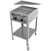 ChattenGlut Professional Gastrobräter 2-flammig Standgerät 7,3kW und Edelstahlrost