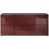 Vladon SIDEBOARD Rova Bordeaux Hochglanz