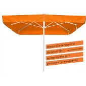 Schneider-Schirme Schneider Sonnenschirm Quadro orange 300 x 300 cm