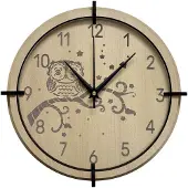Sentop Kinderuhr - Eule und Stern | Maple Schwarze Hände 30 cm