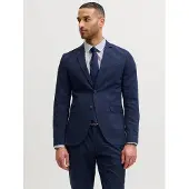 Jack & Jones Sakko "JPRFRANCO Blazer mit 2-Knopf-Form und extra schmalem Schnitt" unifarben, modisch, slim fit, Kunstfaser