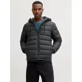 Jack & Jones 12285924_2161_XXL, Puffer, Uni, Erwachsener, Reißverschluss, Polyester, Schwarz