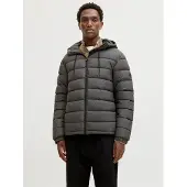 Jack & Jones 12285924_2042_M, Puffer, Uni, Erwachsener, Reißverschluss, Polyester, Grau