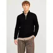 Jack & Jones Einfarbig Strickjacke Mit Viertelreißverschluss