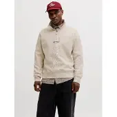 Jack & Jones Sweatshirt "JJESOHO SWEAT QUARTER ZIP HN NOOS", Baumwollmischung, relaxed fit