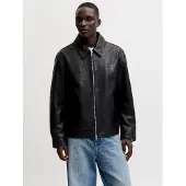 Jack & Jones Lederjacke in Black | Gr.: XXL