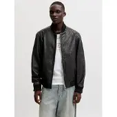 Jack & Jones Lederjacke in Black | Gr.: XL