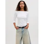 JJXX Fifi Str 3/4-arm T-shirt
