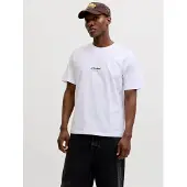 Jack & Jones T-Shirt "JJESOHO TEE SS CREW NECK NOOS", Herren, Gr. XL, weiß, Single Jersey, Obermaterial: 100% Baumwolle, bedruckt, relaxed fit normal, Rundhals, Shirts T-Shirt, Baumwolle, relaxed fit