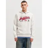 Jack & Jones Kapuzenpullover in White Melange | Gr.: XXL