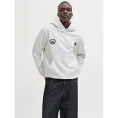 Jack & Jones Kapuzenpullover in White Melange | Gr.: XL